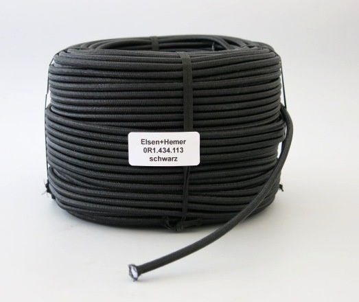 Gummiseil schwarz 6 mm