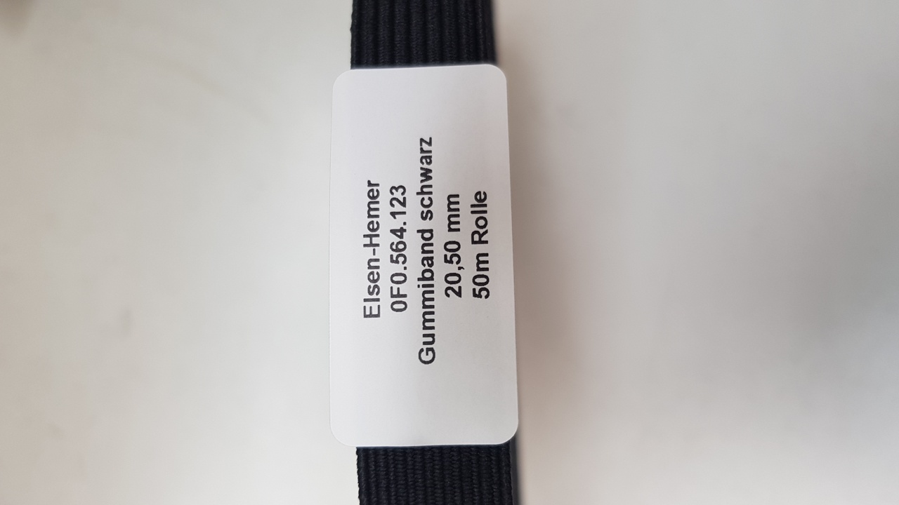 Gummiband schwarz 20,5mm