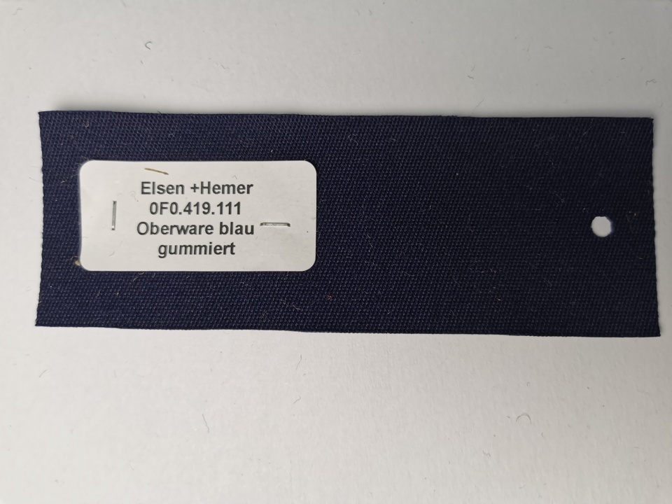 Oberware blau gummiert