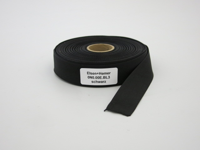 Einfassband Textil schwarz 32mm