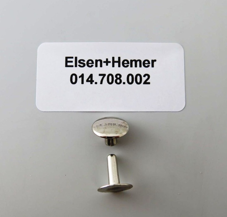 Hohlnieten, Messing vernickelt