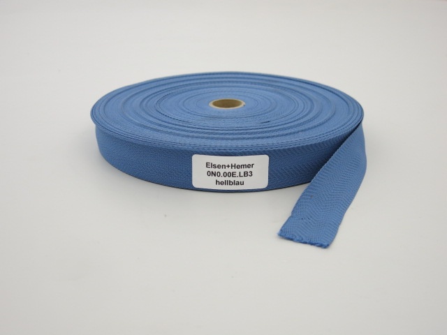 Einfassband Textil hellblau 32mm